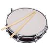 Snare Drum 14 Inch Super Slim Stainless Steel Student Snare Drum with Drumsticks for Practice Performance Wine Red