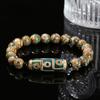 Tibetan Agate Barrel Beads Bracelet Women Men Retro Yoga Jewelry Gift