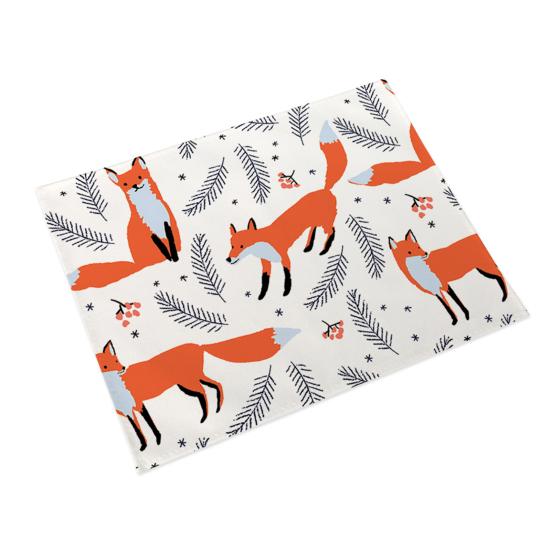 Nordic Style Kitchen Reusable Placemat Animal Forest Absorbent Fast Drying Washable Table