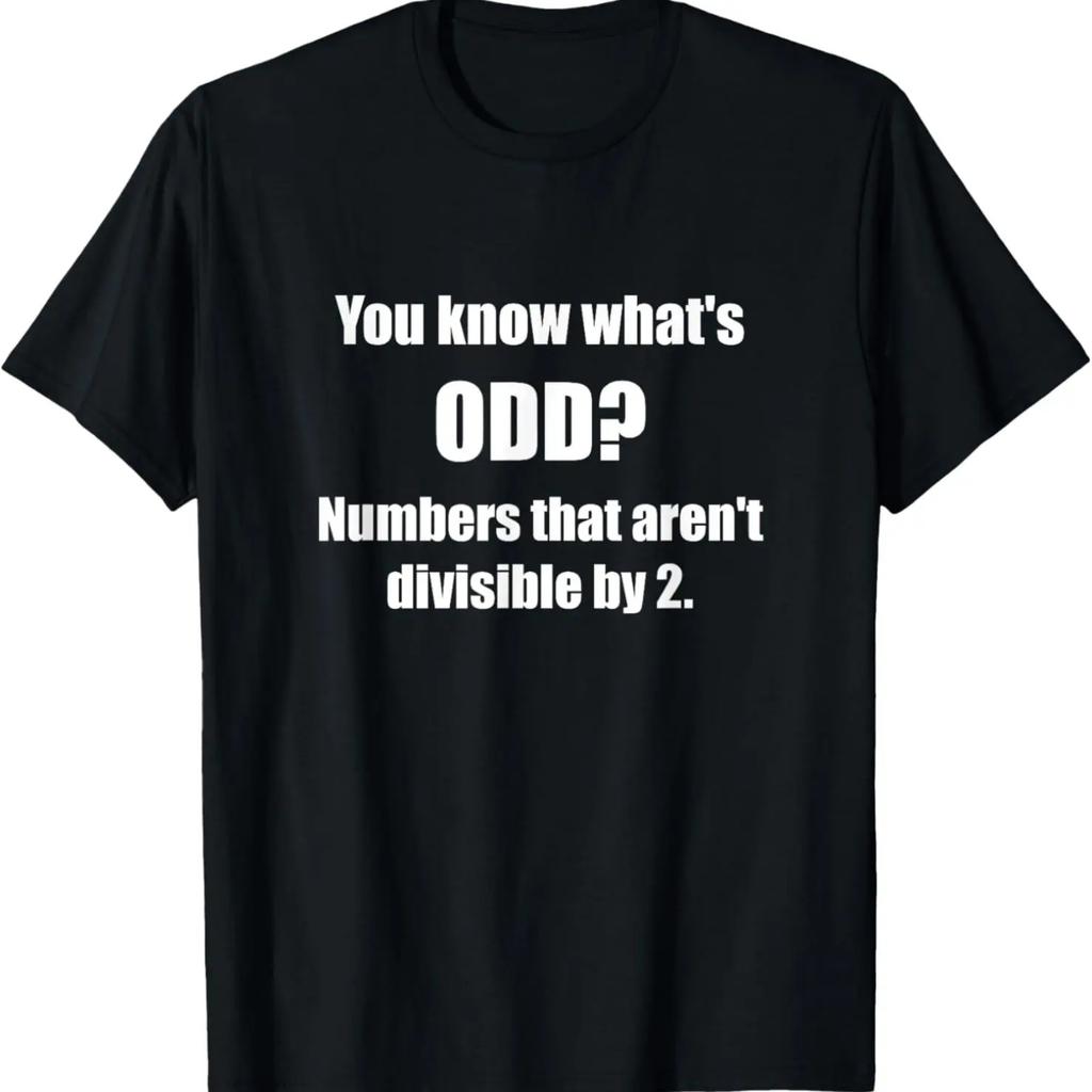 Funny Math T Shirt with Pun_ Odd Numbers Are Weird T Shirt