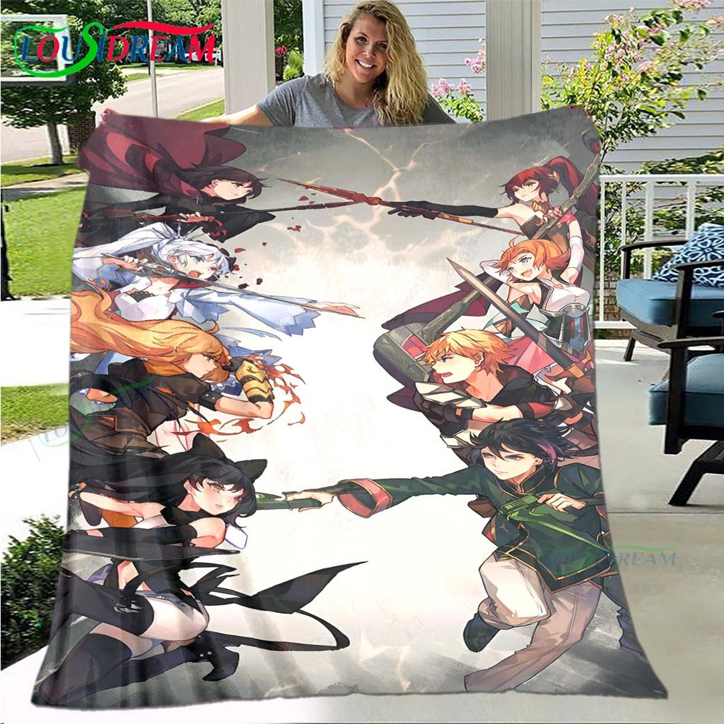 3D Fashion Cartoon R-RWBY Four Seasons Blanket Sofa Cover Travel Bed Plush Blanket Travel Office Break Blanket Gift