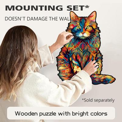 Holzpuzzle 3D-Tierform Holzpuzzle Präzisionsgeschnittene Teile Einzigartige Form Leuchtende Farbe Eltern-Kind-Interaktionspuzzle Puzzlespielzeug für Erwachsene