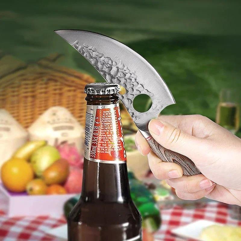 Stainless Steel Boning Knife Kitchen Hand Forged Wooden Handle Butcher Knife Meat Cutting Fish Cutting Knife Household Kitchen Accessories