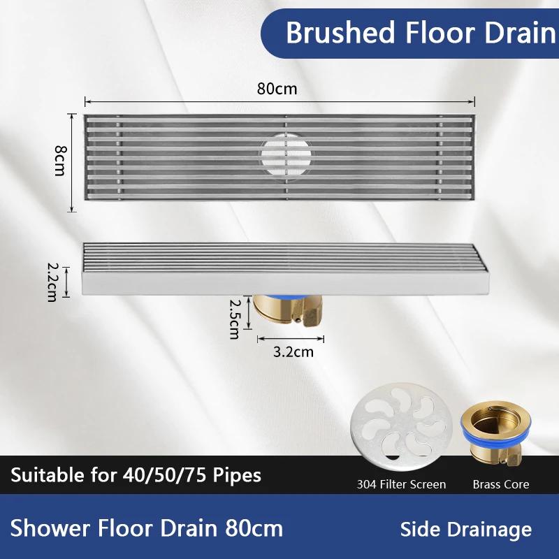 Bathroom Odorproof Floor Drain Stainless Steel Linear Shower Drainage Filter Crazy Drainage Floor Drain for Kitchen Accessories