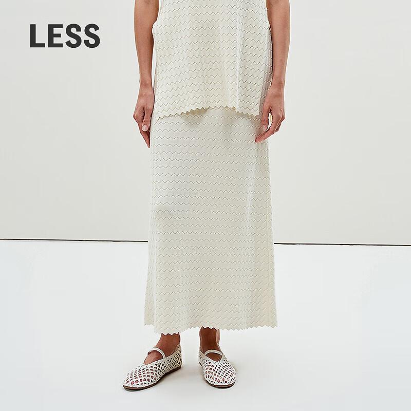 LESS 2025 Summer Long Cotton Waist Skirt L