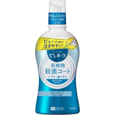 Puora Medizinisches Mundwasser Clean Mint 420 ml (Quasi-Droge) Vorbeugung von Mundgeruch - Halten Sie nach dem täglichen Zähneputzen eine angemessene Menge