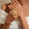 Love Ring Wholesale European and American Retro Jewelry Exaggerated High-end Pleated Lace Adjustable Opening Ring