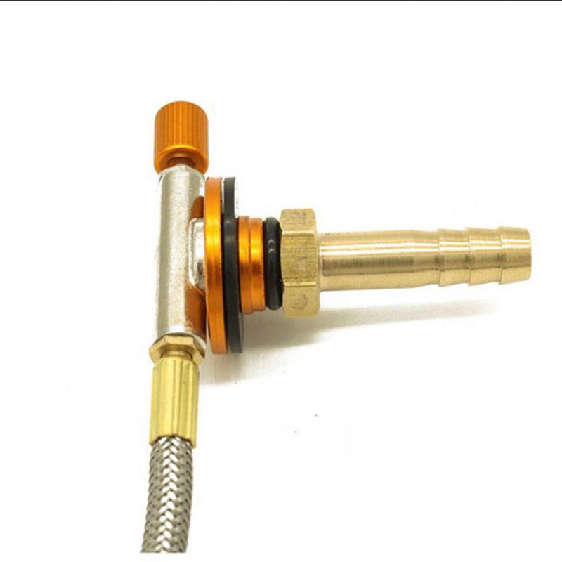 Outdoor Flat Gas Tank Valve Adapter - All-Copper Liquefied Gas Rubber Hose Connector