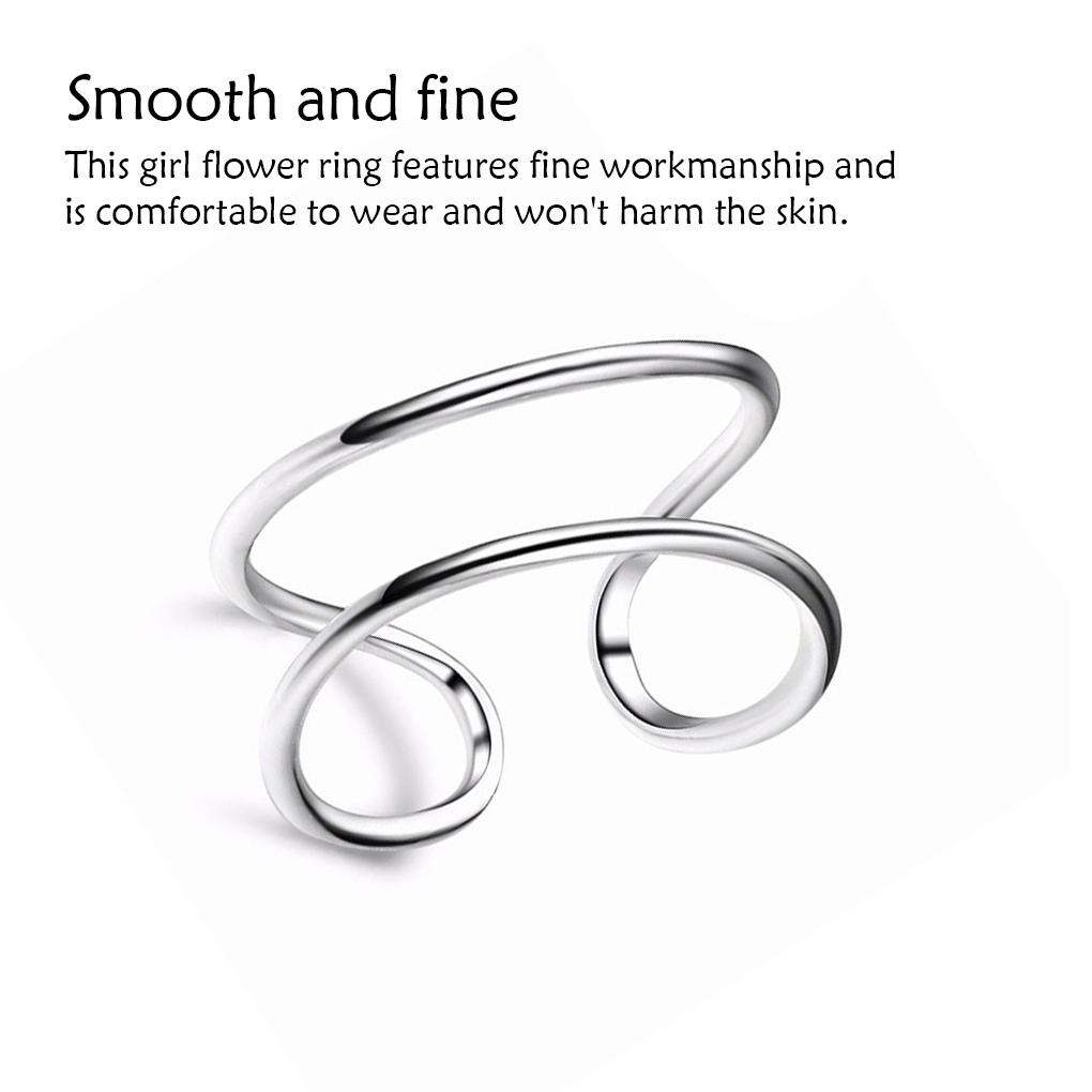 Women Rings Wedding Engagement Party Traveling Adjustable Fashion Open Ring Portable Jewelry Decor Birthday Gift