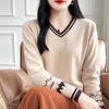 WTEMPO Women Long Sleeve Pullover Sweater Soft Comfortable Jumper Fashion Knitwear Loose Sweater