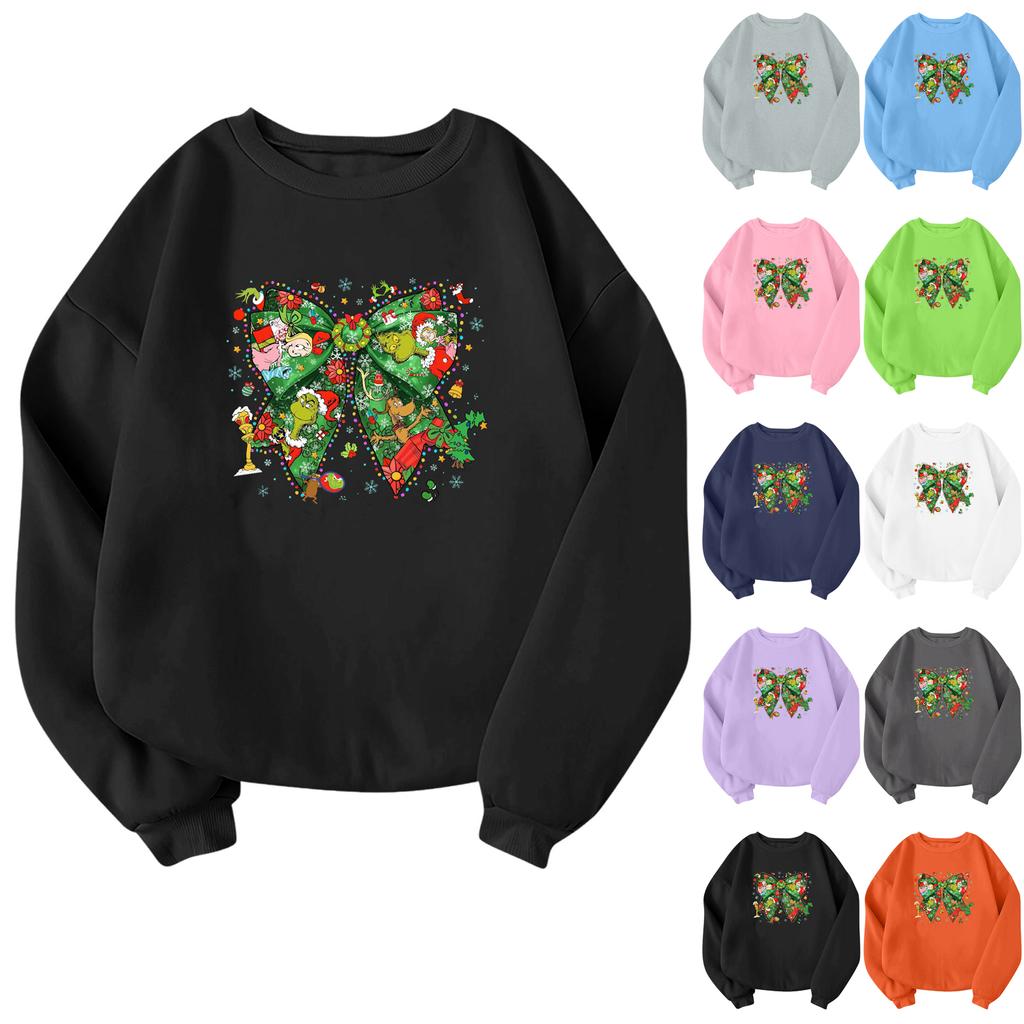 Children's Fashionable Lightweight Long-sleeved Round Neck Pullover With Pockets Printed Pullover