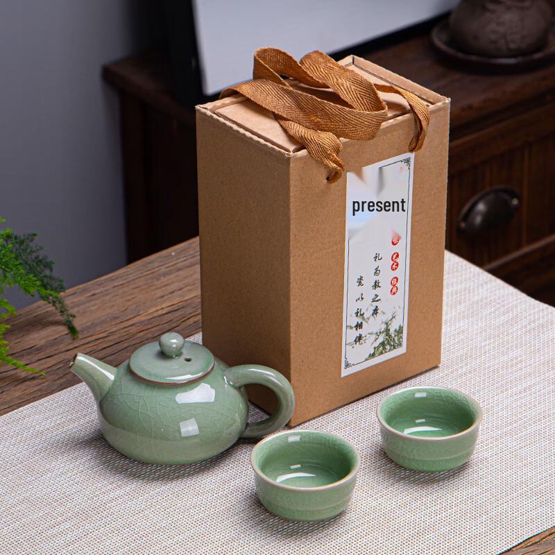 Chinese Ge & Ru Kiln Ceramic Tea Set Gift Box