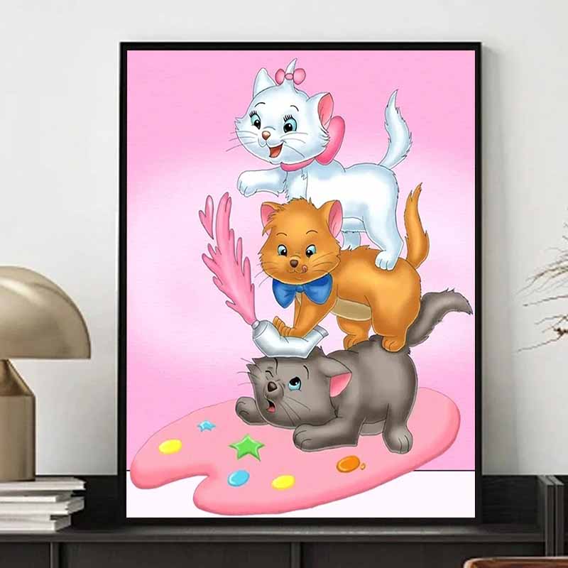 Disney Diamond Painting Mary And Her Three Siblings Illustration Mosaic Embroidery Diamond Painting Cross Stitch Home Decor 5D Diy