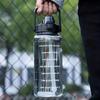2L/67.63oz Sports Water Cup Transparent Large Capacity Water Bottle With Straw Suitable For Outdoor Sports Fitness Training