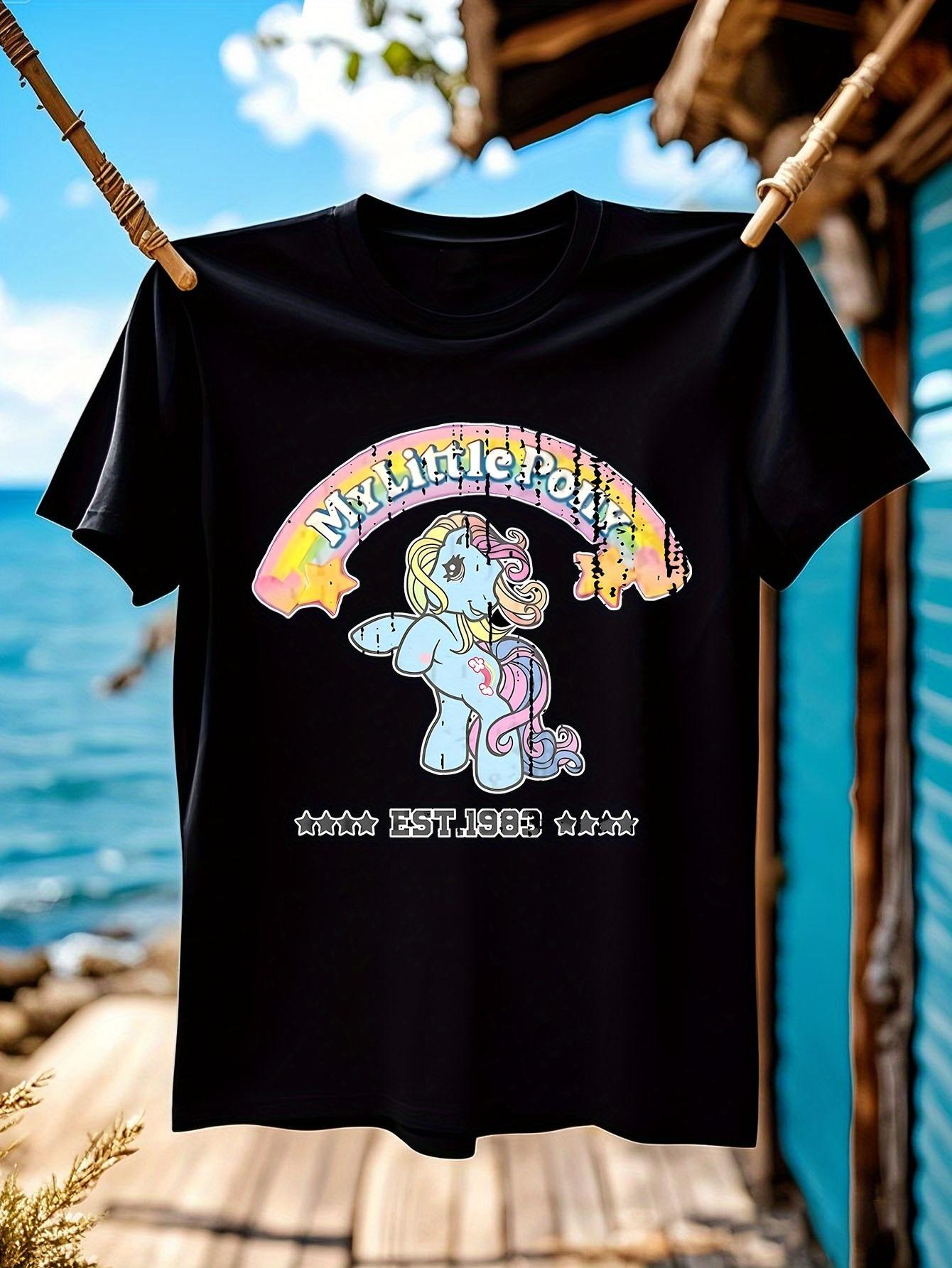 MLP EST. 1983 Vintage Tshirt Retro Rainbow Dash Stars Print S