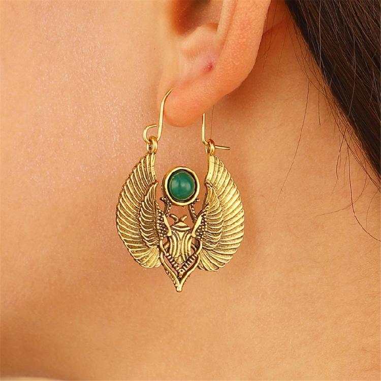 Gold/Silber Ägyptisch Inspirierte Große Ohrringe Retro Ohrhänger Schmuck für Frauen