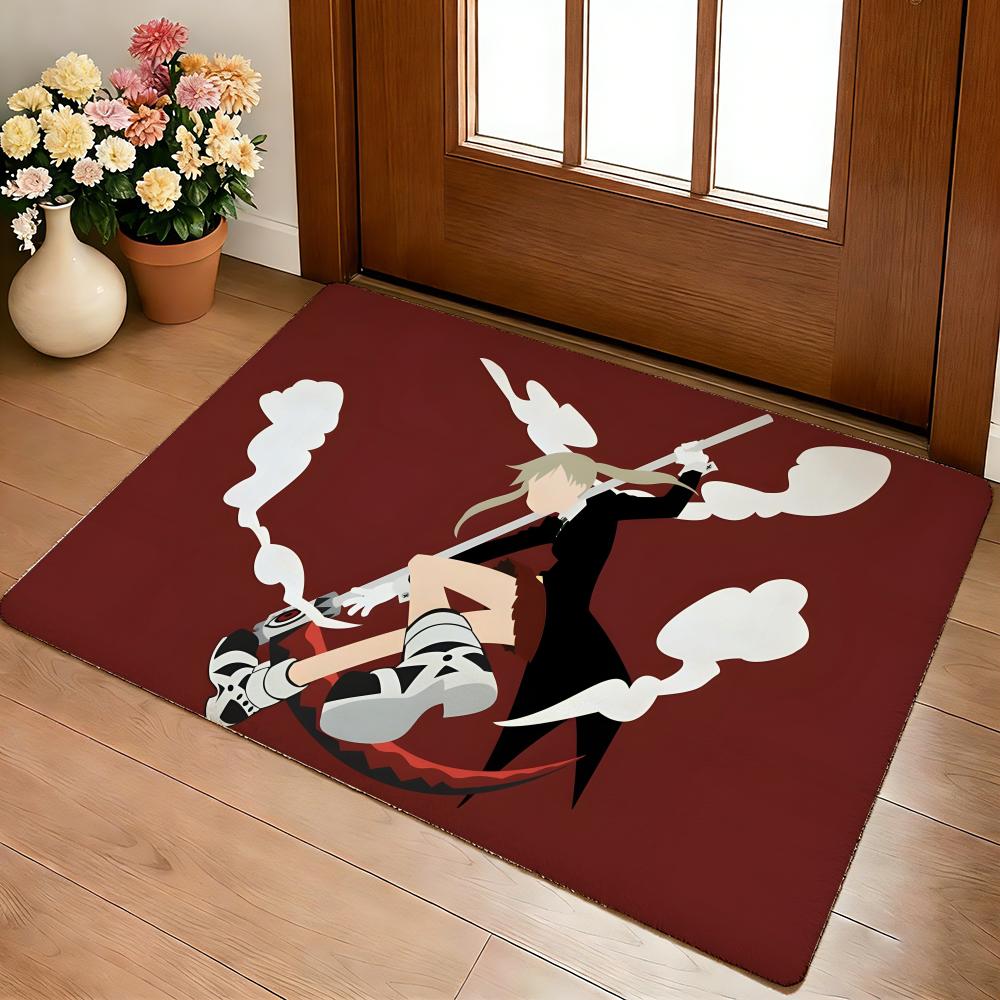 Pretty Merry Christmas Festival Floor Mat Cozy Flannel Soft Thick Non-Slip Mat For Living Room Bedroom Kitchen Decor Rugs