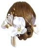 In Hair Ornament Set for and Photo Shoots Large Artificial Phalaenopsis Orchid Compatible with Japanese Wedding and Yukata Suitable for All Including