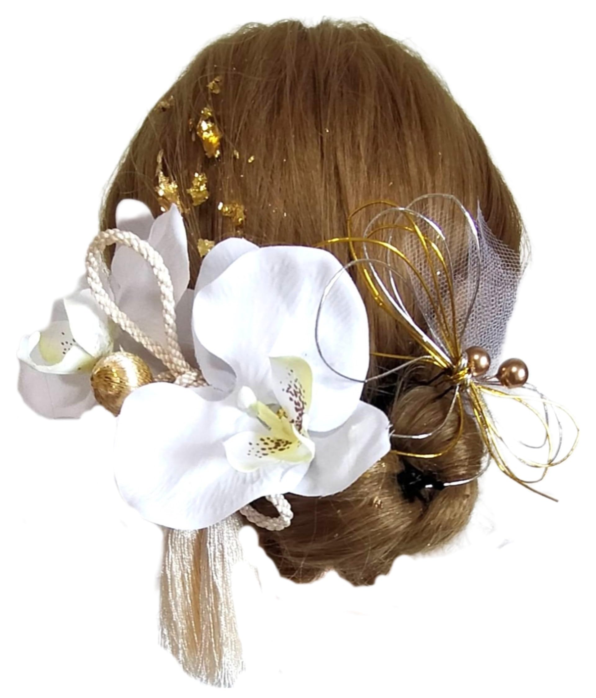 

[Made in Japan Hair Ornament Set] For Coming-of-Age Ceremony, Furisode, Wedding, Graduation, Hakama, Pre-wedding Photoshoot High-Quality Large