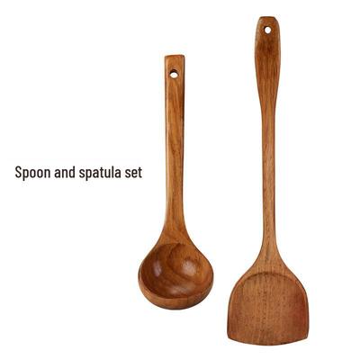 Juego de Espátula y Cuchara de Madera