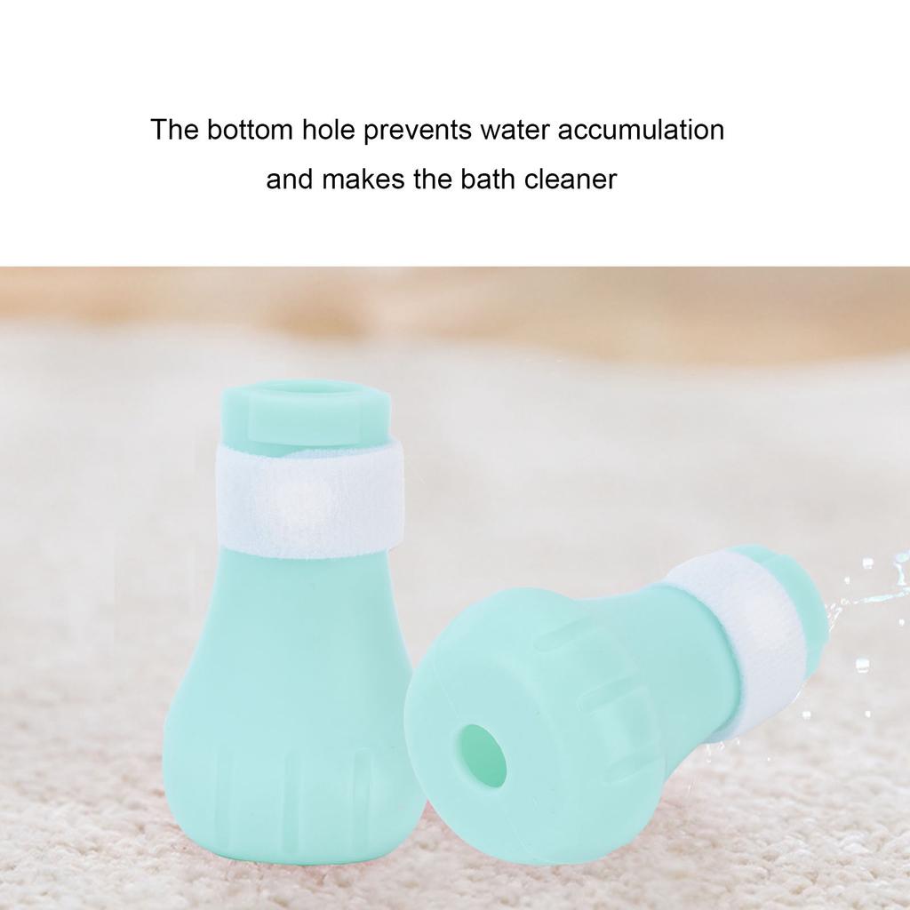 4Pcs Pet Bathing Foot Cover Silicone AntiScratch Cat Protector Pet Supplies for Bathing(Pink )