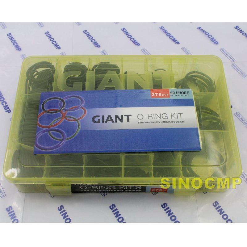 376PCS O Ring Box Gasket Seal Kit For Volvo EC140 EC160 EC210 EC240 EC290 EC330 EC360 EC460 EC480 EC700 Excavator