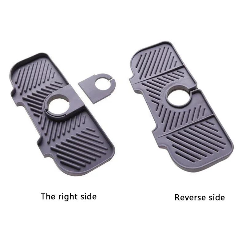 Wasserhahn Griff Tropfschale Spüle Spritzschutzmatten Wasserablaufkissen Silikon Wasserhahnmatte für Badezimmer Küchenhelfer