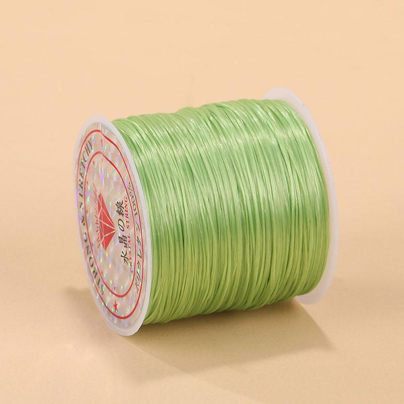 1Roll Beading Thread Accessories Flat Elastic Thread Elasticity Spandex DIY 0.8mm Elastic Cord Hand Knitting