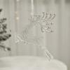 4pcsChristmas Tree Reindeer Hanging Decoration Transparent Cute Little Deer Christmas Window Home Party Garland Decoration Acryl