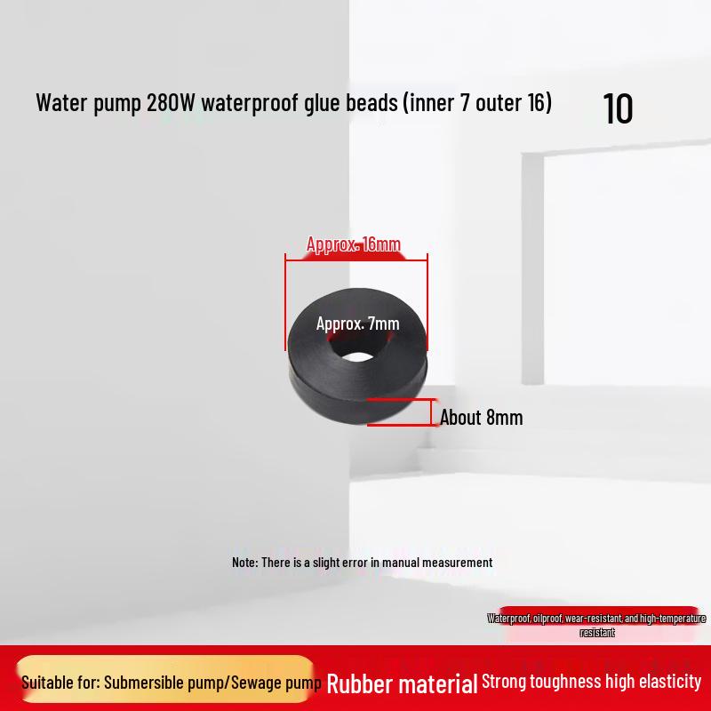 Submersible Pump Rubber Seal Kit: Power Cord, Waterproof Rings, Abacus Beads