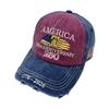 Baseball Cap Flag Embroidery 250Th Anniversary Of The Founding Of The United States Hat Washed Embroidery Sunshade Cap