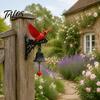 Holiday Decoration for Home Red Bird Garden Bell, Vintage Style Wall Mounted Outdoor Dinner Unique Decor Gift Yard Porch Patio Entryway Farmhouse