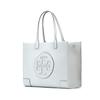 Tory Burch Ella Double T Logo Large Capacity Daily Tote Bag Women Tote Gray Blue 87116-401