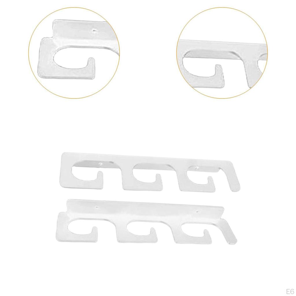 Fishing Rod Holders Organizer Wall Mounted 3 Rods Capacity Accessory Sturdy Easily Install Design