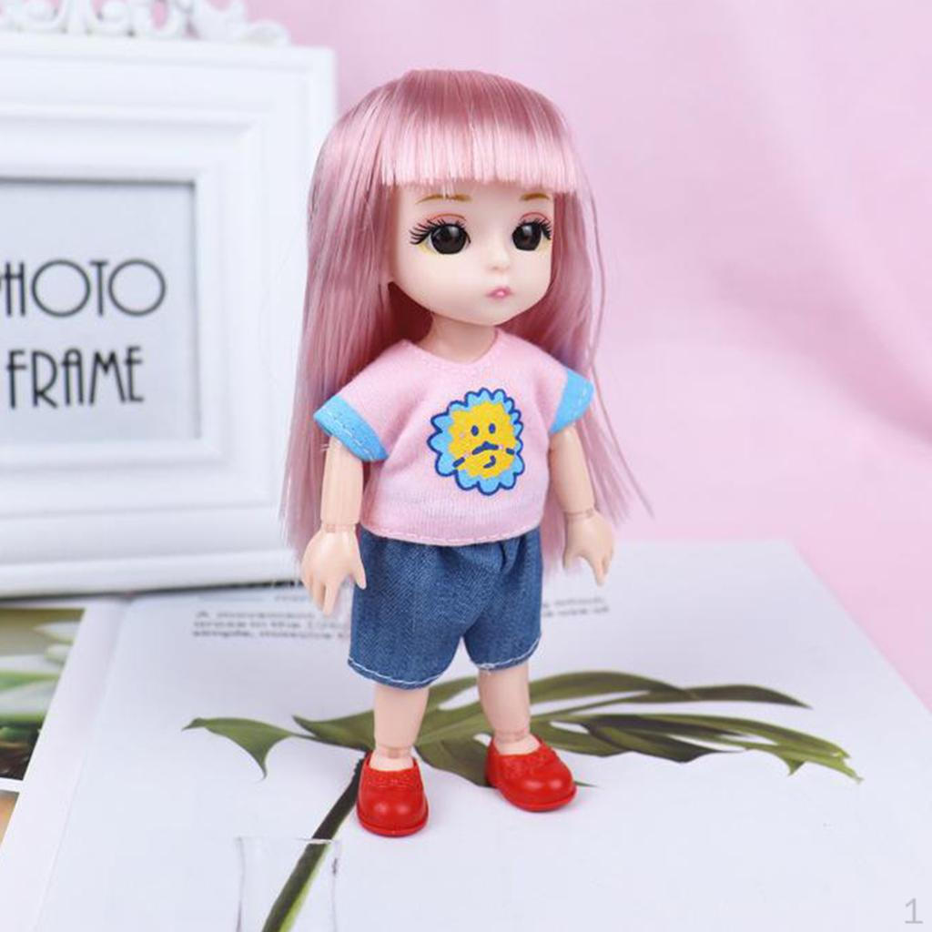 

Кукла-девочка 16 см, тело с 3D глазами /6 кукол G