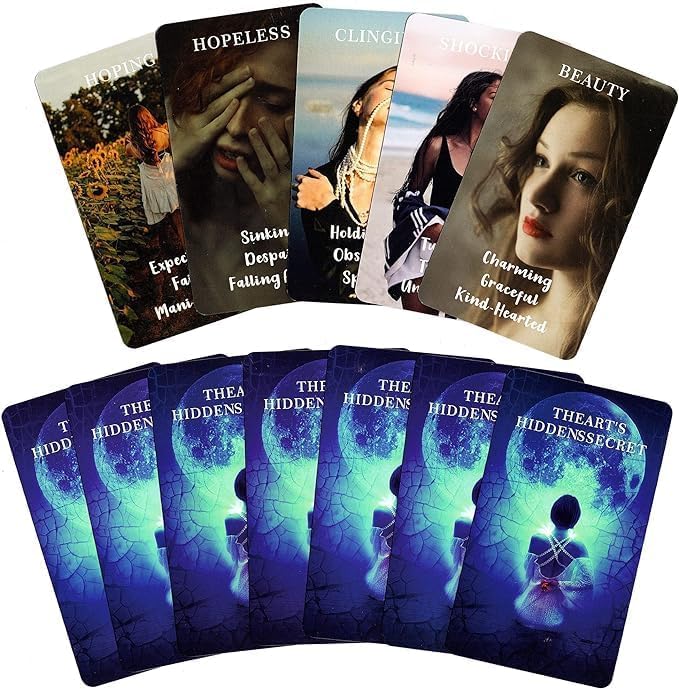 QCFQCF Twin Flame Love Oracle Cards Heart Hidden Secrets Oracle Deck for Beginners 78 Tarot Cards Helps You Reveal the Truth of Your Heart Space