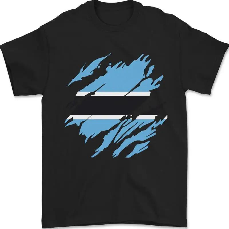Botswana Flag Distressed Grunge T-shirt
