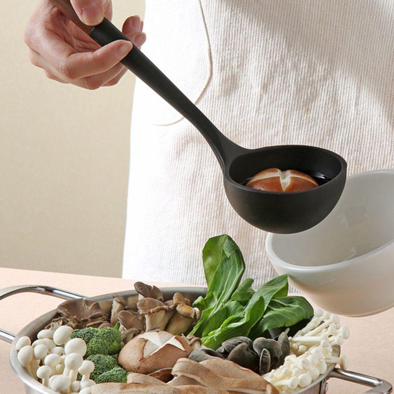 Katewaltz Easysili Lunoa Schöpfkelle mit Holzgriff Silikon Kochgeschirr