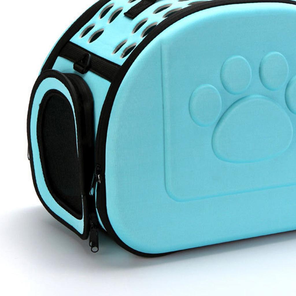 Cat Carrier Collapsible Breathable Large Capacity Portable Pet Carrying Bag with Shoulder Hand