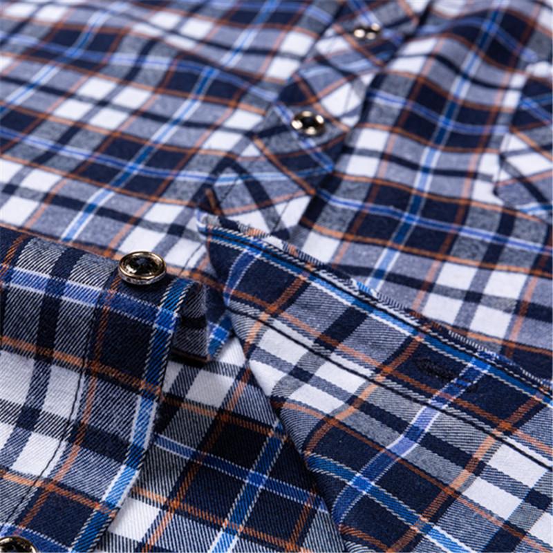 2026 New Men's Plaid Shirts Long Sleeve Checked Shirt Formal Fashion Thin Soft Classic Basic Casual Male Clothing 3XL 4XL