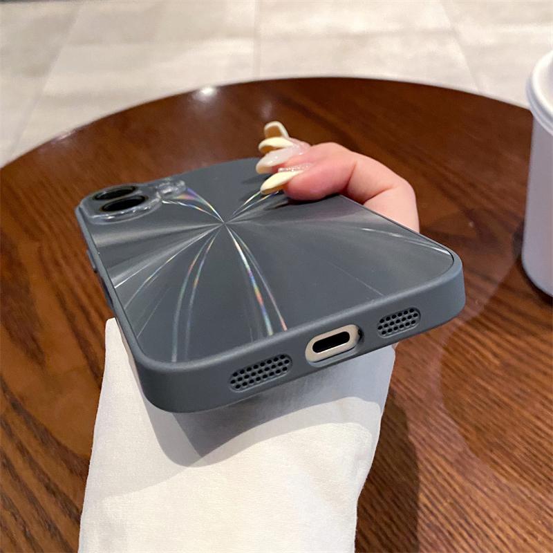 Luxusní Barevné Laserové CD Vzor Aurora Pouzdro Pro iPhone 16 15 14 13 12 11 Pro Max Nárazuvzdorný Nárazník Ochrana Fotoaparátu Tvrdý Kryt