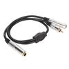 6,35 mm Buchse auf 6,35 mm Buchse Cinch-Kabel vergoldet Sound Y-Splitter-Kabel für Mikrofon Lautsprecher 1,6 Fuß