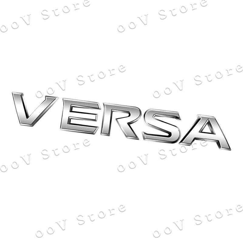 3D Chrome Metal Letter Emblem Sticker Tail Bumper Badge Auto Rear Trunk Decal For Nissan Versa Logo Accessories