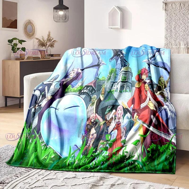 That Time I Got Reincarnated As A Slime Blankets Anime Cartoon Rimuru Tempest Blankets Home Flannel Blanket Sofa Throw Blanket