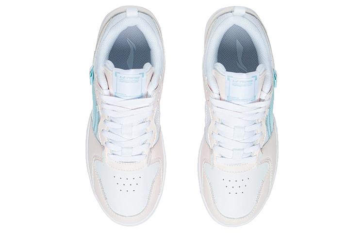 Li Ning Mystic Layer Pro Slip Resistant Abrasion Resistant Low Top Skateboard Shoes Women's White Pink AGCR314-6