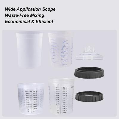 Paint Cups 10pcs Paint Sprayer Cup with Clear Scale for Car Spraying Wash-Free Paint Sprayer Cup Liners Simple Paint Measuring