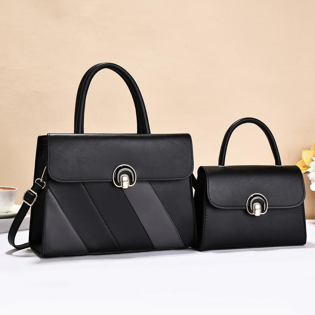 

Style Large Pu Shoulder Bag With Stitching And Splicing For Daily Use чёрный