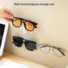Pack of 8 Transparent Sticker Adhesive Glasses Stands Wall Mounted No Drilling Required for Organized Sunglasses Storage Display
