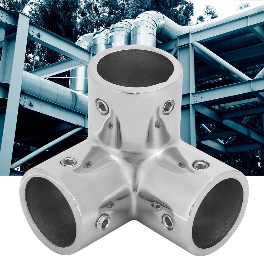 Raccord de tuyau d'angle en acier inoxydable à 3 voies, connecteur de tube, coude de sortie latérale, 1 pouce