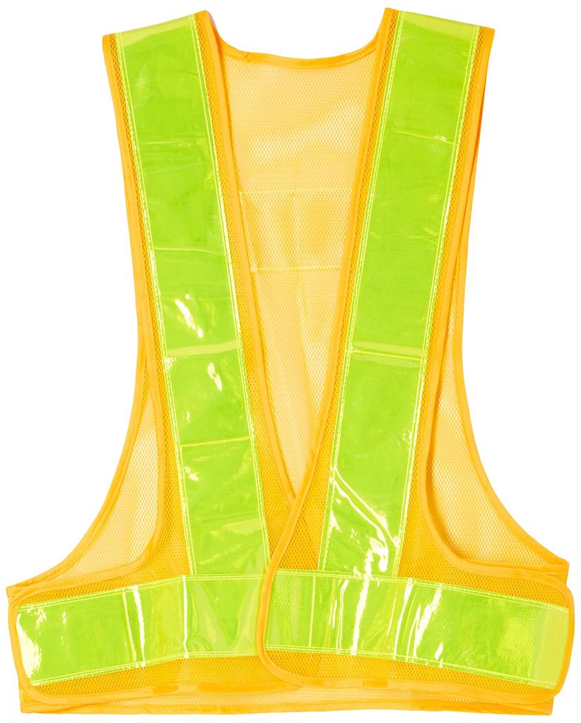 TRUSCO 70mm Wide Reflective Safety Yellow Vest, Yellow/Fluorescent Reflector, TAB70-YY